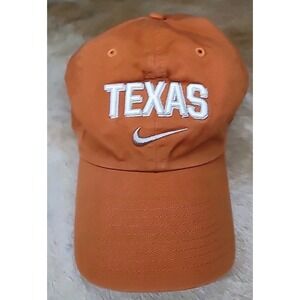 University of Texas Youth Baseball Cap Strapback Hat Nike Team Orange Canvas